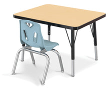 Load image into Gallery viewer, Berries® Rectangle Student Desk -  24&quot; X 30&quot;, A-height - Maple/Black/Black - MMEE Distributors
