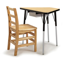 Load image into Gallery viewer, Berries® Tall Trapezoid Desk - Yellow/Black/Black - MMEE Distributors
