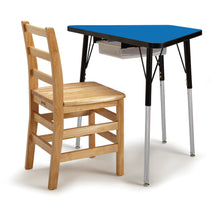 Load image into Gallery viewer, Berries® Tall Trapezoid Desk - Maple/Black/Black - MMEE Distributors
