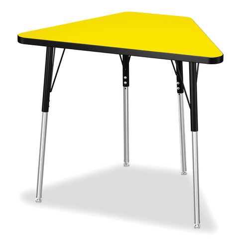 Berries® Tall Trapezoid Desk - Yellow/Black/Black - MMEE Distributors