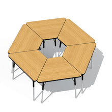Load image into Gallery viewer, Berries® Tall Trapezoid Desk - Gray/Black/Black - MMEE Distributors
