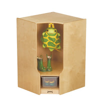 Load image into Gallery viewer, Jonti-Craft® Toddler Corner Coat Locker with Step - with Clear Cubbie-Trays - MMEE Distributors
