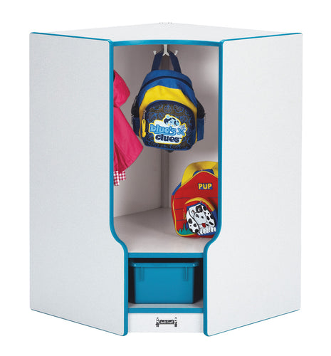 Rainbow Accents® Toddler Corner Coat Locker with Step - without Trays - Yellow - MMEE Distributors