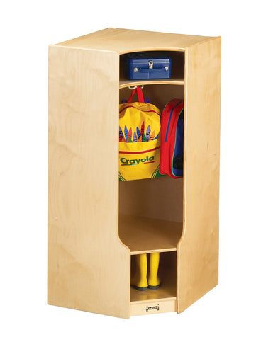 Jonti-Craft® Corner Coat Locker with Step - MMEE Distributors