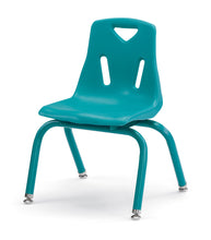 Load image into Gallery viewer, Berries® Stacking Chairs with Powder-Coated Legs - 12&quot; Ht - Set of 6 - Teal - MMEE Distributors
