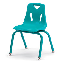 Load image into Gallery viewer, Berries® Stacking Chair with Powder-Coated Legs - 14&quot; Ht - Teal - MMEE Distributors
