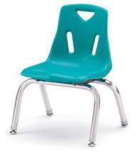 Load image into Gallery viewer, Berries® Stacking Chairs with Chrome-Plated Legs - 10&quot; Ht - Set of 6 - Blue - MMEE Distributors
