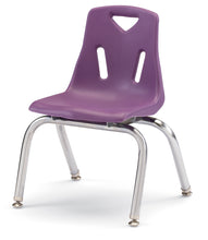 Load image into Gallery viewer, Berries® Stacking Chairs with Chrome-Plated Legs - 12&quot; Ht - Set of 6 - Navy - MMEE Distributors
