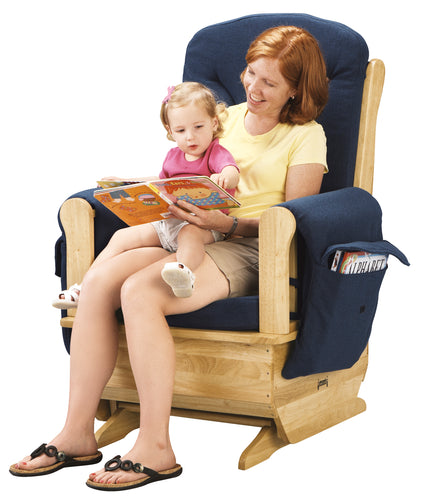 Jonti-Craft® Glider Rocker - Blue Cushions - MMEE Distributors