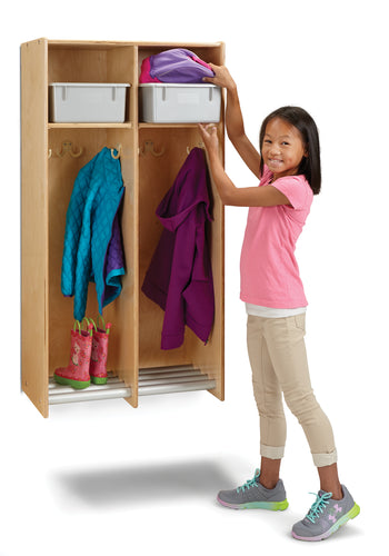 Jonti-Craft® 2 Section Hanging Locker - with Platinum Tubs - MMEE Distributors