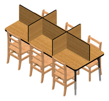 Load image into Gallery viewer, Berries® Study Carrel - 6 Carrels - Large - Oak/Black - MMEE Distributors
