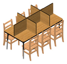 Load image into Gallery viewer, Berries® Study Carrel - 6 Carrels - Large - Oak/Black - MMEE Distributors
