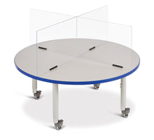 Load image into Gallery viewer, Berries® Round Activity Table - 42&quot; Diameter, Mobile - Gray/Blue/Gray - MMEE Distributors
