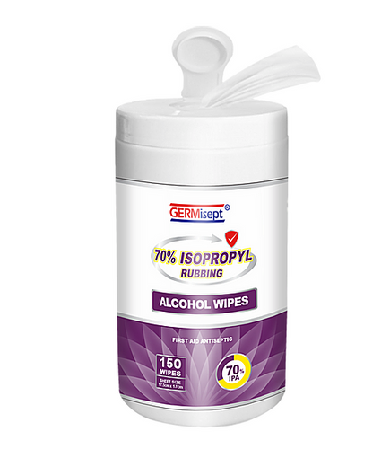 Alcohol wipes in canister