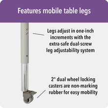 Load image into Gallery viewer, Berries® Rectangle Activity Table - 30&quot; X 60&quot;, Mobile - Gray/Teal/Gray - MMEE Distributors
