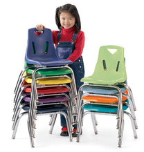 Load image into Gallery viewer, Berries® Stacking Chair with Chrome-Plated Legs - 14&quot; Ht - Blue - MMEE Distributors
