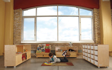 Load image into Gallery viewer, TrueModern® Twenty-Cubbie Shelf - with White Cubbie-Trays - MMEE Distributors
