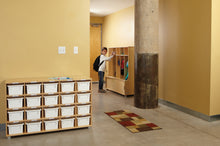 Load image into Gallery viewer, TrueModern® Twenty-Cubbie Shelf - with White Cubbie-Trays - MMEE Distributors
