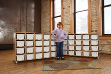 Load image into Gallery viewer, TrueModern® Twenty-Cubbie Shelf - with See-Thru Cubbie-Trays - MMEE Distributors
