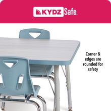 Load image into Gallery viewer, Berries® Rectangle Activity Table - 30&quot; X 60&quot;, T-height - Gray/Blue/Gray - MMEE Distributors

