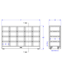Load image into Gallery viewer, Rainbow Accents® 20 Cubbie-Tray Mobile Storage - with Trays - Navy - MMEE Distributors
