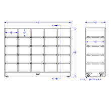 Load image into Gallery viewer, Rainbow Accents® 25 Cubbie-Tray Mobile Storage - without Trays - Green - MMEE Distributors
