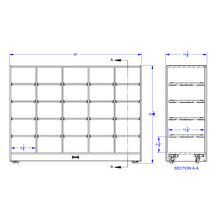 Load image into Gallery viewer, MapleWave® 25 Cubbie-Tray Mobile Storage - without Trays - MMEE Distributors
