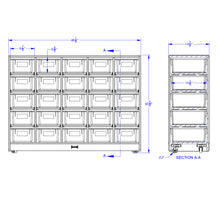 Load image into Gallery viewer, Rainbow Accents® 25 Cubbie-Tray Mobile Storage - with Trays - Black - MMEE Distributors
