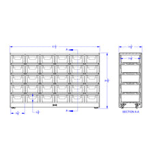Load image into Gallery viewer, MapleWave® 30 Cubbie-Tray Mobile Storage - with Clear Trays - MMEE Distributors
