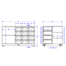 Load image into Gallery viewer, MapleWave® Mobile Storage Island - with Clear Trays - MMEE Distributors
