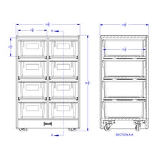 Load image into Gallery viewer, Jonti-Craft® 8 Cubbie-Tray Mobile Unit - with Clear Trays - MMEE Distributors

