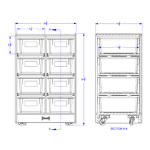 Load image into Gallery viewer, Jonti-Craft® 8 Cubbie-Tray Mobile Unit - with Colored Trays - MMEE Distributors
