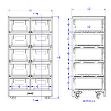 Load image into Gallery viewer, Jonti-Craft® 10 Cubbie-Tray Mobile Unit - with Clear Trays - MMEE Distributors
