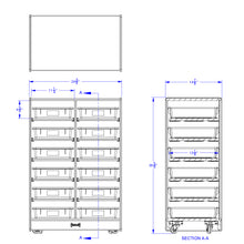 Load image into Gallery viewer, Rainbow Accents® 12 Paper-Tray Mobile Storage - with Paper-Trays - Navy - MMEE Distributors
