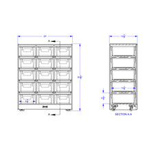 Load image into Gallery viewer, Jonti-Craft® 15 Cubbie-Tray Mobile Unit – with Clear Trays - MMEE Distributors
