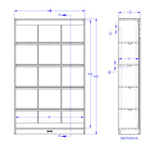 Load image into Gallery viewer, Rainbow Accents® Tall Bookcase - Blue - RTA - MMEE Distributors

