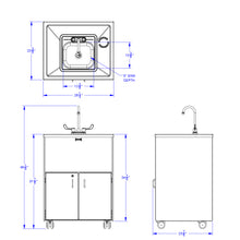 Load image into Gallery viewer, Jonti-Craft® Clean Hands Helper Portable Sink - 38&quot; Counter - Stainless Steel Sink - Plumbing Required - MMEE Distributors
