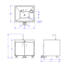 Load image into Gallery viewer, Jonti-Craft® Clean Hands Helper Portable Sink – Nonelectric - 26&quot; Counter - Plastic Sink - MMEE Distributors
