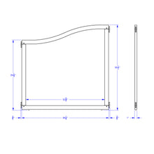 Load image into Gallery viewer, KYDZ Suite® Cascade Panel - E  To A-height - 36&quot; Wide - See-Thru - MMEE Distributors
