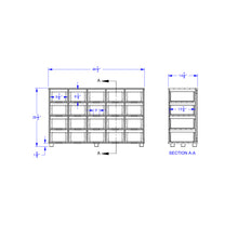 Load image into Gallery viewer, TrueModern® Twenty-Cubbie Shelf - with See-Thru Cubbie-Trays - MMEE Distributors
