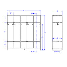 Load image into Gallery viewer, Rainbow Accents® 5 Section Coat Locker - Green - MMEE Distributors

