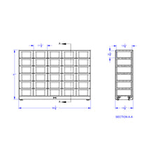 Load image into Gallery viewer, Rainbow Accents® 30 Tub Mobile Storage - with Tubs - Navy - MMEE Distributors
