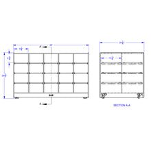 Load image into Gallery viewer, Jonti-Craft® Double-Sided Island – 40 Cubbie-Tray - with Clear Trays - MMEE Distributors
