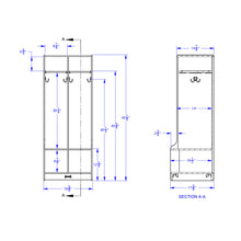 Load image into Gallery viewer, Rainbow Accents® 2 Section Coat Locker with Step - Blue - MMEE Distributors
