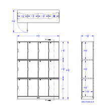 Load image into Gallery viewer, Rainbow Accents® Stacking Lockable Lockers -  Triple Stack - Orange - MMEE Distributors
