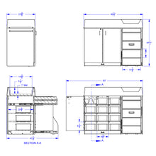 Load image into Gallery viewer, Rainbow Accents® Diaper Changer with Stairs - Right - Navy - MMEE Distributors
