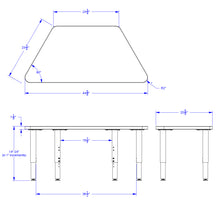Load image into Gallery viewer, Jonti-Craft® Purpose+ Trapezoid Table - 21&quot; x 45&quot; - MMEE Distributors
