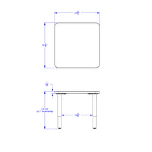 Load image into Gallery viewer, Jonti-Craft® Purpose+ Square Table - 24&quot; x 24&quot; - MMEE Distributors
