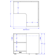 Load image into Gallery viewer, Rainbow Accents® Toddler Inside Corner Storage- Blue - MMEE Distributors
