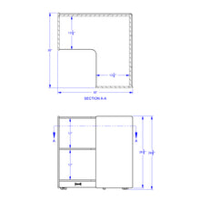 Load image into Gallery viewer, Rainbow Accents® Low Inside Corner Storage - Navy - MMEE Distributors
